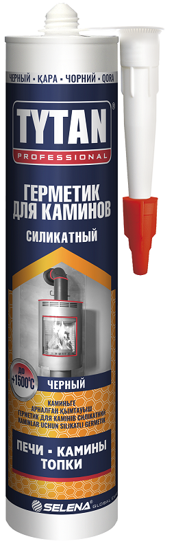 Герметик Tytan Professional силикатный для каминов черный 280мл/12