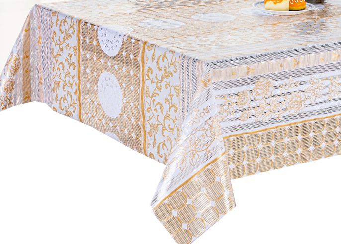 Клеенка ажурная Dekorelle LACE Gold/Silver 009, разм. 1,37x20м  LG009