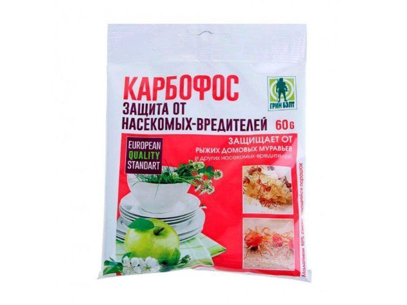 Карбофос порошок (от тараканов,клопов,муравьев,блох,мух) 60г/100