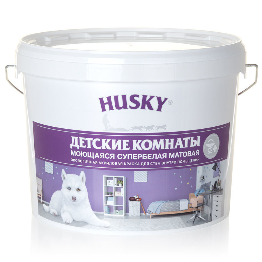 HUSKY Краска для детских комнат База А (9л) -20С°