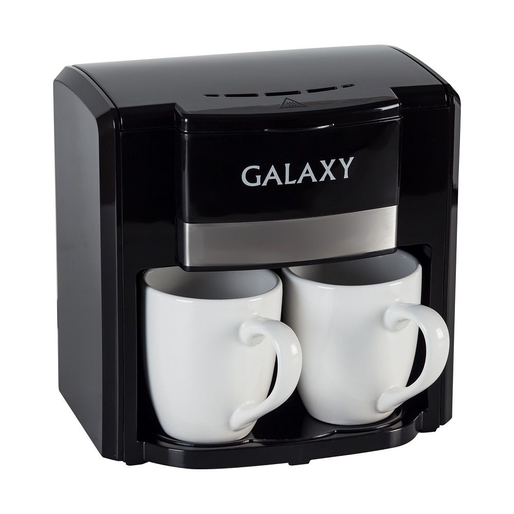 Кофеварка электрич. 750 Вт, объем 0,3 л (2 чашки) Galaxy GL 0708 ЧЕРНАЯ/6