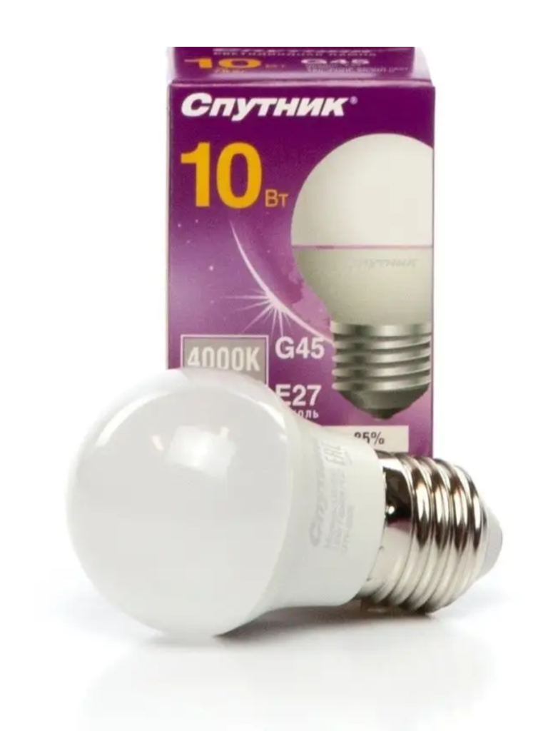 Лампа LED G45 12W/4000K/E27, Спутник /10/100 (шарик)