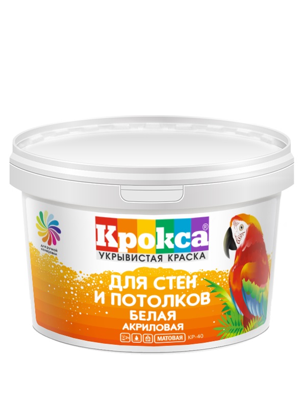 Краска в/д  КР-40  д/ст. и пот. ф. 7,5 по 1шт