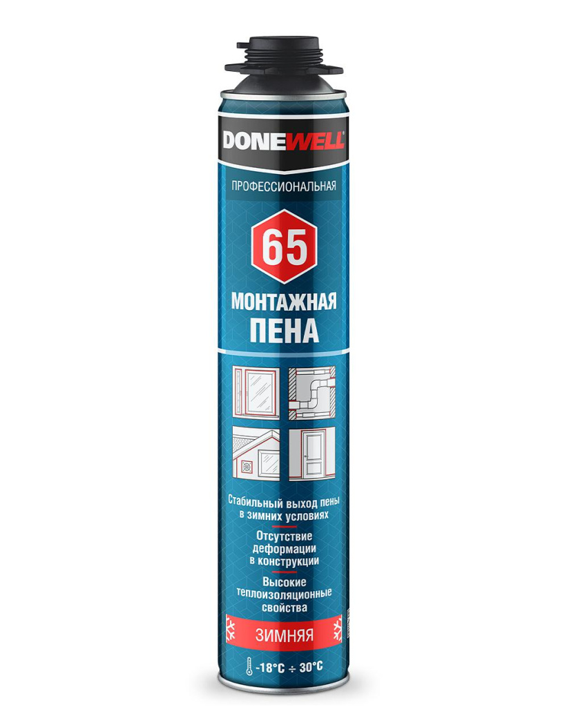 Пена монт. проф DONEWELL 65 зимняя  DPP10W65