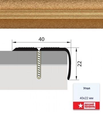 Угол 40*22 1,8 золото/10