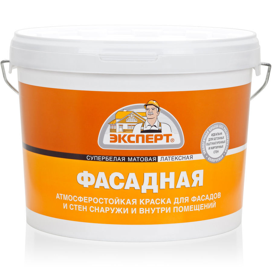 Краска фасадная атмосферостойкая супербелая ЭКСПЕРТ -20С ( 14кг)