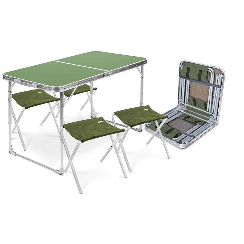 Набор ССТ-К2 стол пласт 4 стула зеленый экстрим