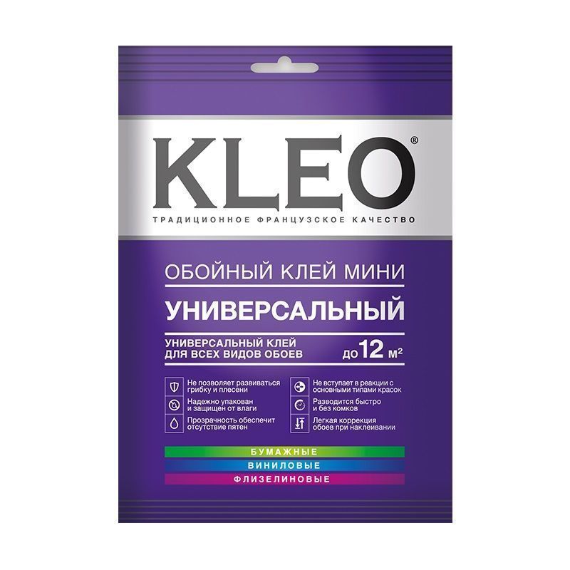 KLEO Клей обойный универсальный Мини, Line Optima, 12 м2