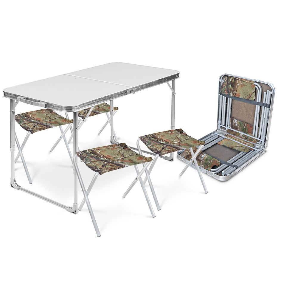 Набор ССТ-К2/1 стол пласт 4 стула металлик-хант