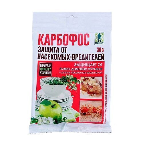 Карбофос порошок (от тараканов,клопов,муравьев,блох,мух) З0 гр/200