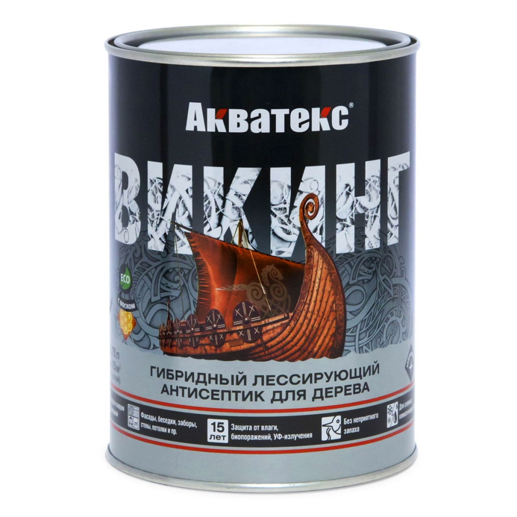 Акватекс ВИКИНГ гибридный лессирующий антисептик д/дерева 0,75л/6 калужница