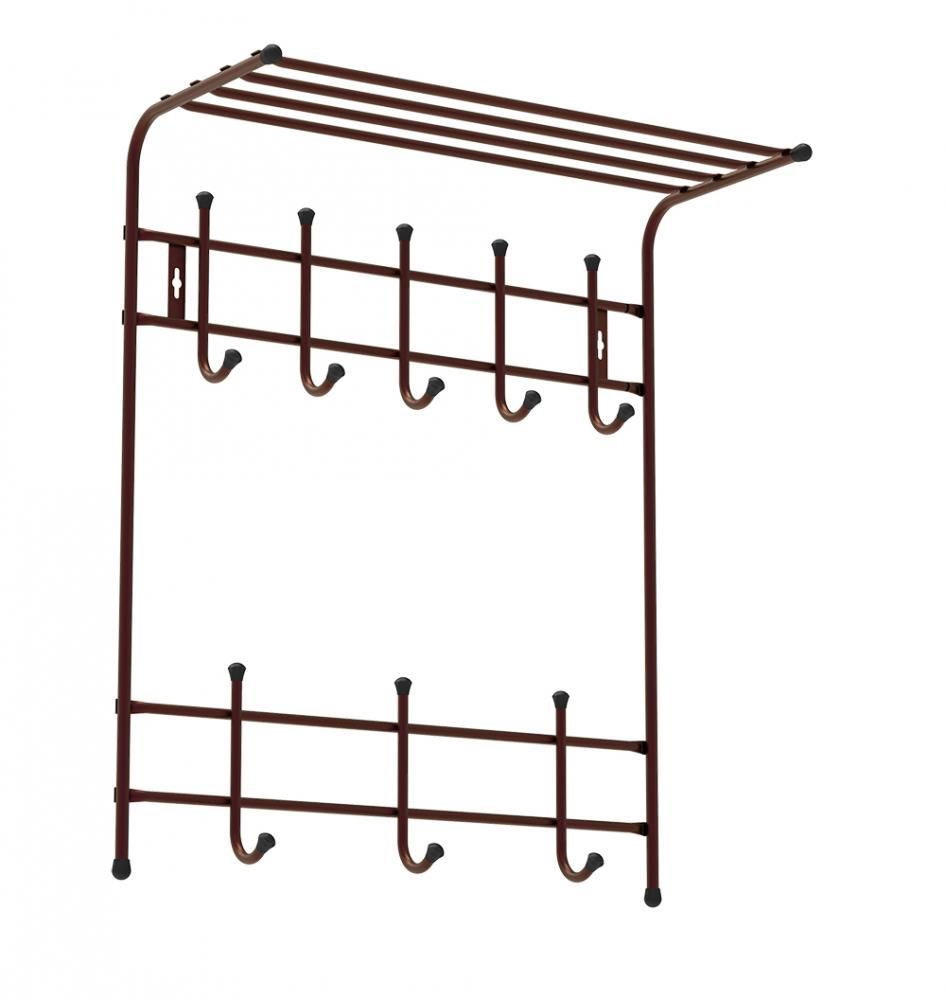 Вешалка  2-х  ярусн  с полкой  ВПТ8 медн. антик/5