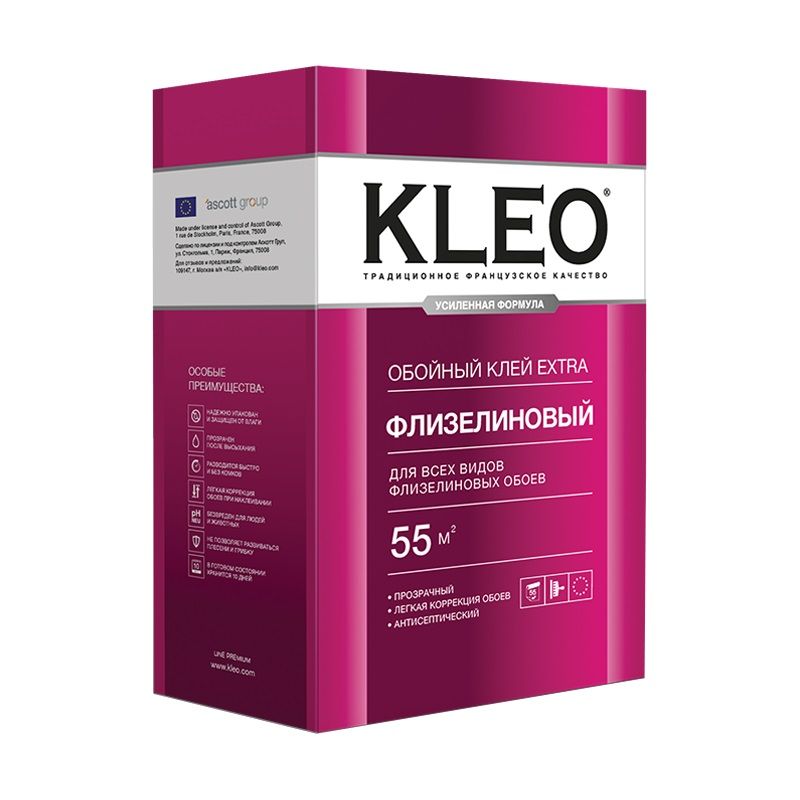 KLEO EXTRA 55, Клей для флизелиновых обоев,сыпучий