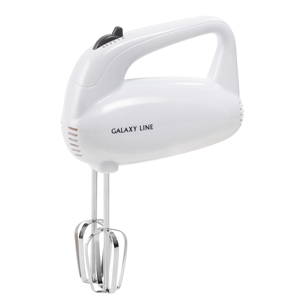 Миксер 300 Вт, 5 скор., 2 насадки-венчика, 2 насадки для замешив. Galaxy LINE GL 2217/24