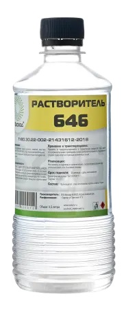 Растворитель 646 ТУ 0,5 л. пэт/бут /20  Одуванчик