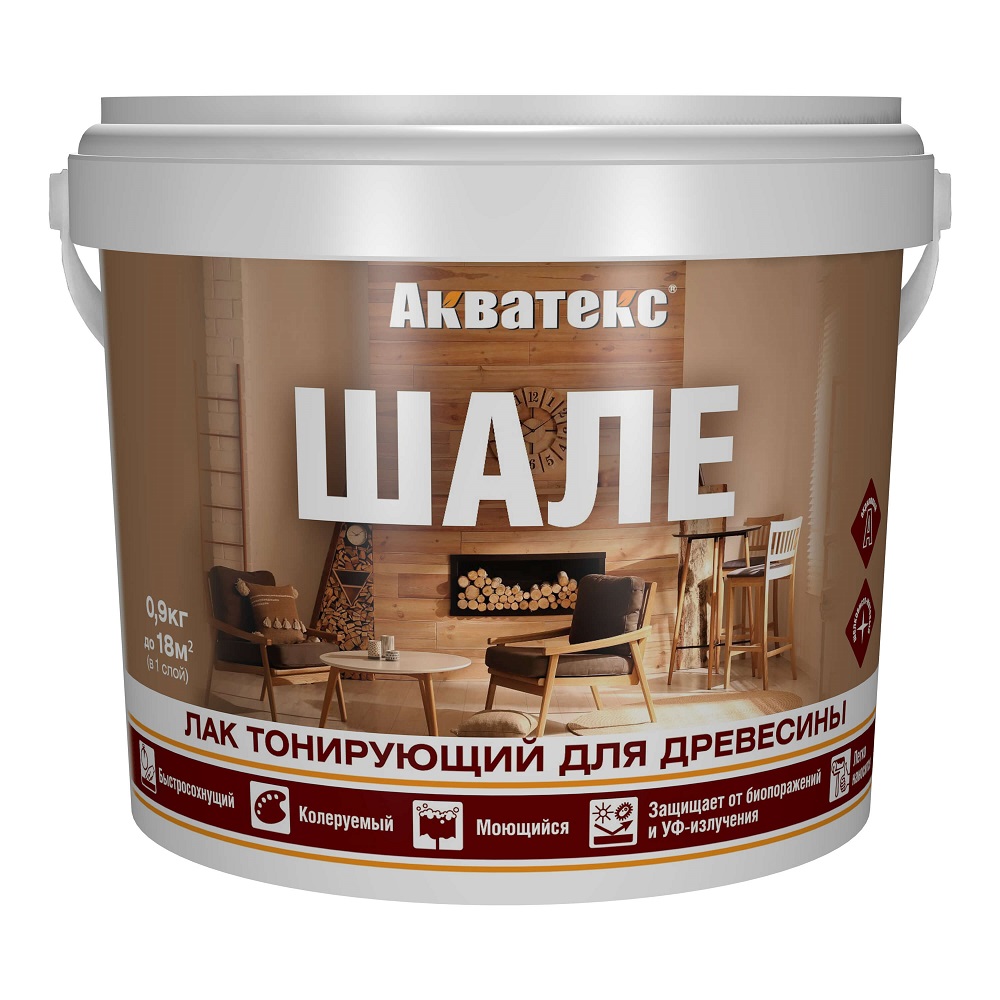 Акватекс ШАЛЕ лак тонирующий 0,9 кг сосна