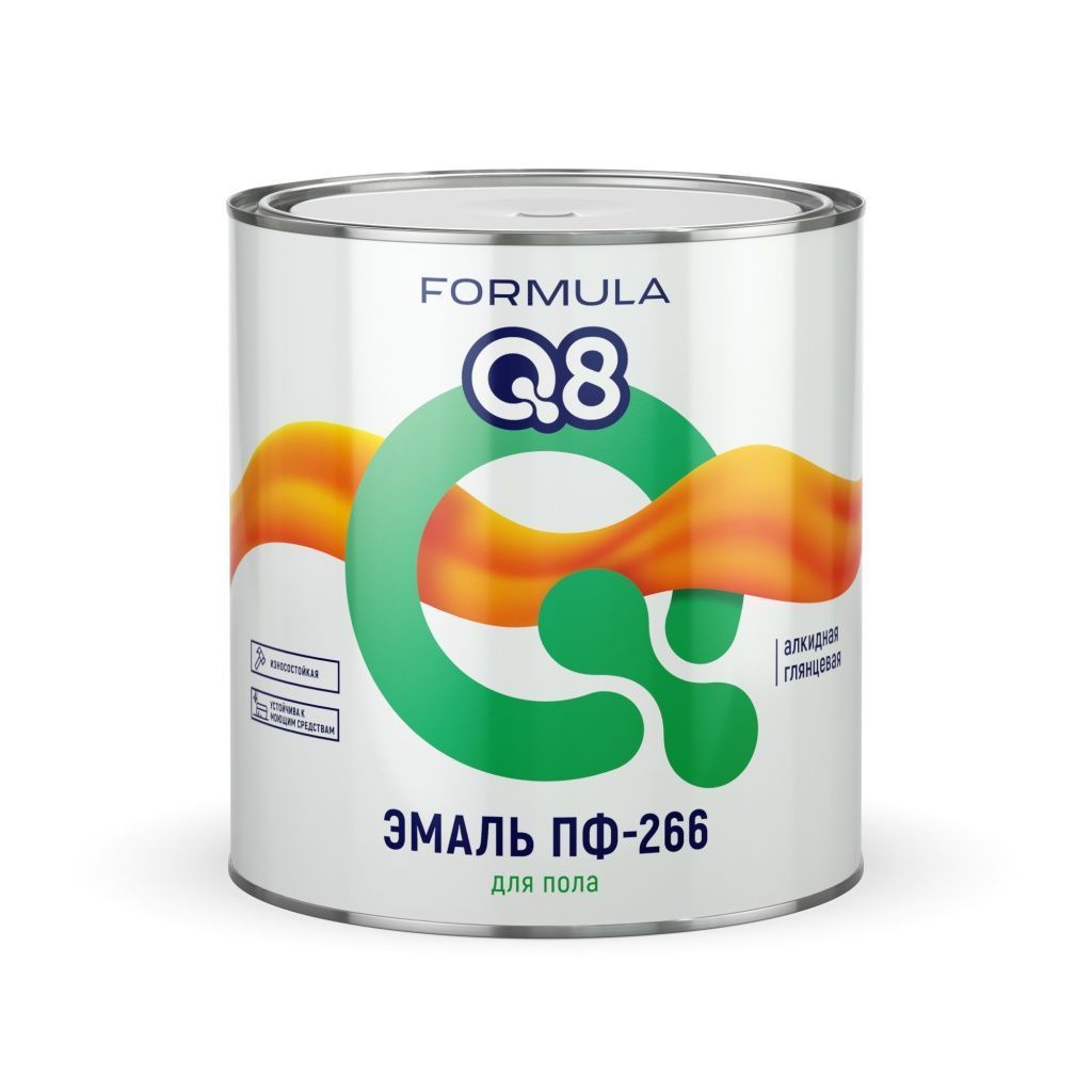 Эмаль ПФ-266 FORMULA Q8 кр/кор. 6кг/2