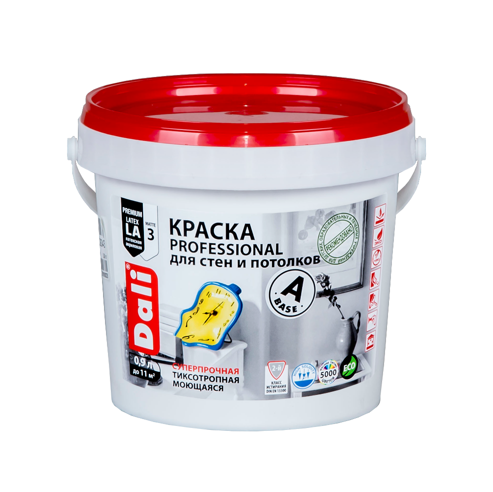 Краска для стен/потолков PROFESSIONAL 3 база С 0,9л/1