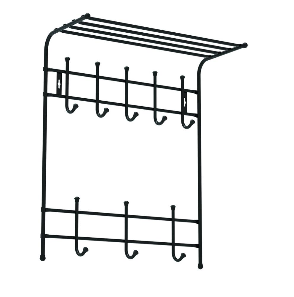 Вешалка  2-х  ярусн  с полкой  ВПТ8 черный/5