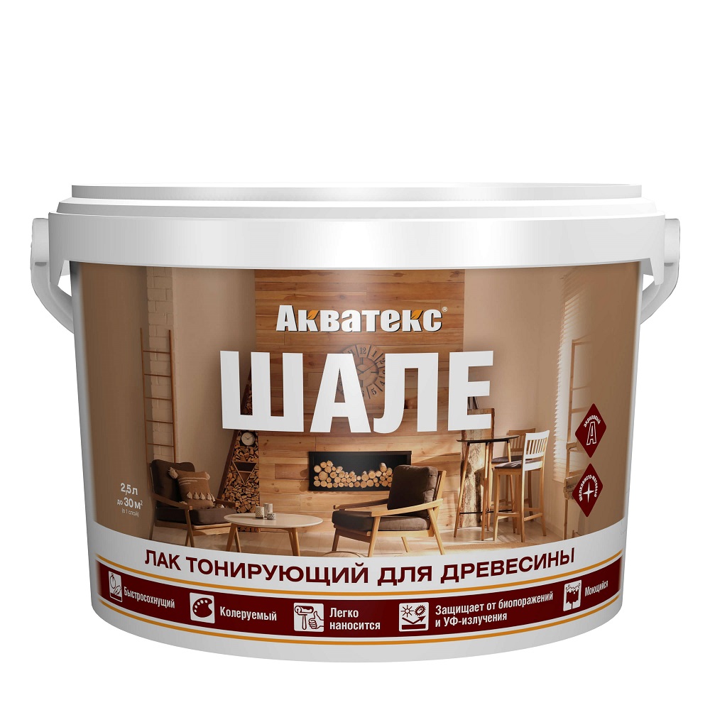 Акватекс ШАЛЕ лак тонирующий 2,5 кг сосна