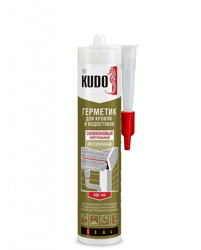 Герметик KUDO 140 для кровли прозр. 280ml\12 KUSSIL280 RN-0