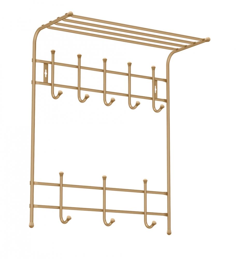 Вешалка  2-х  ярусн  с полкой  ВПТ8 золото/5