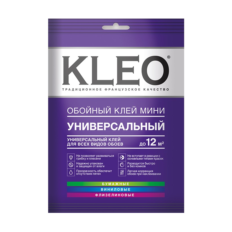 KLEO Клей обойный универсальный Мини, Line Optima, 12 м2