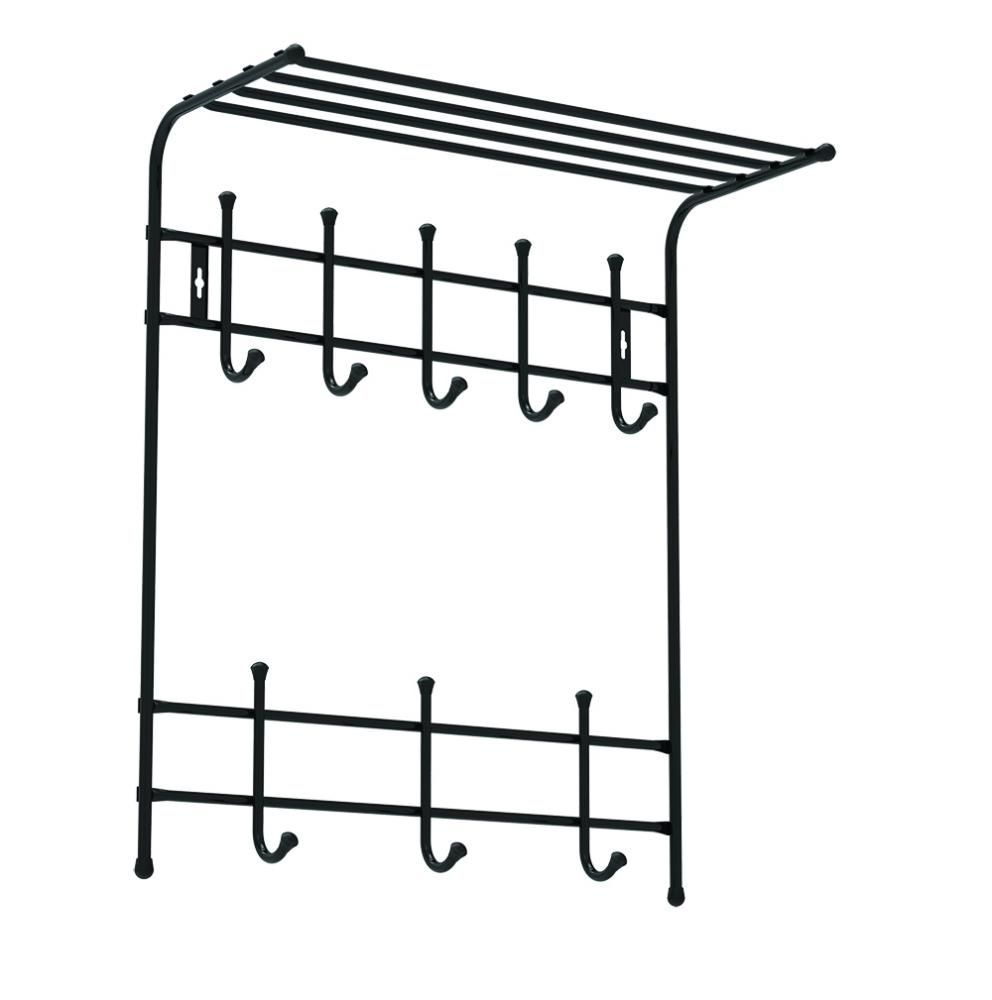 Вешалка  2-х  ярусн  с полкой  ВПТ8 черный/5