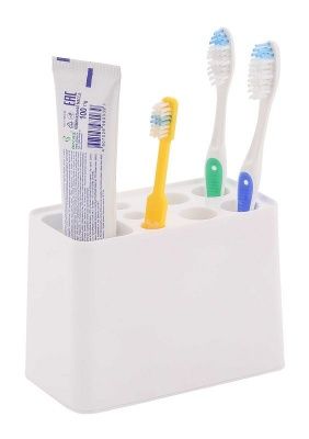 Подставка   для  зубных  щеток  ДЕБЮТ  белый /20 М7735